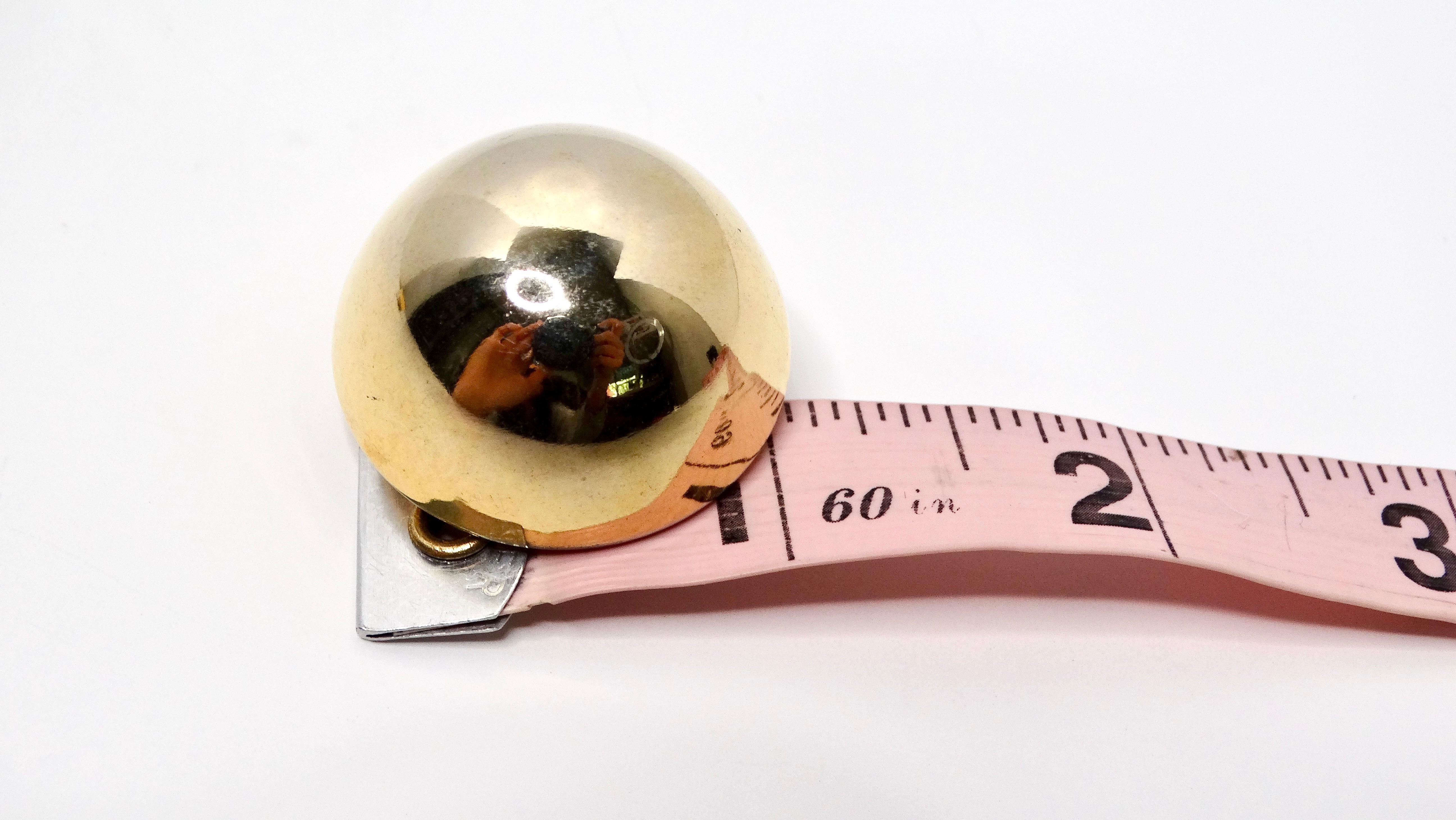 Vintage Tiffany inspiriert Zwei-Ton 14k Gold Dome Clip-On Ohrringe Damen im Angebot