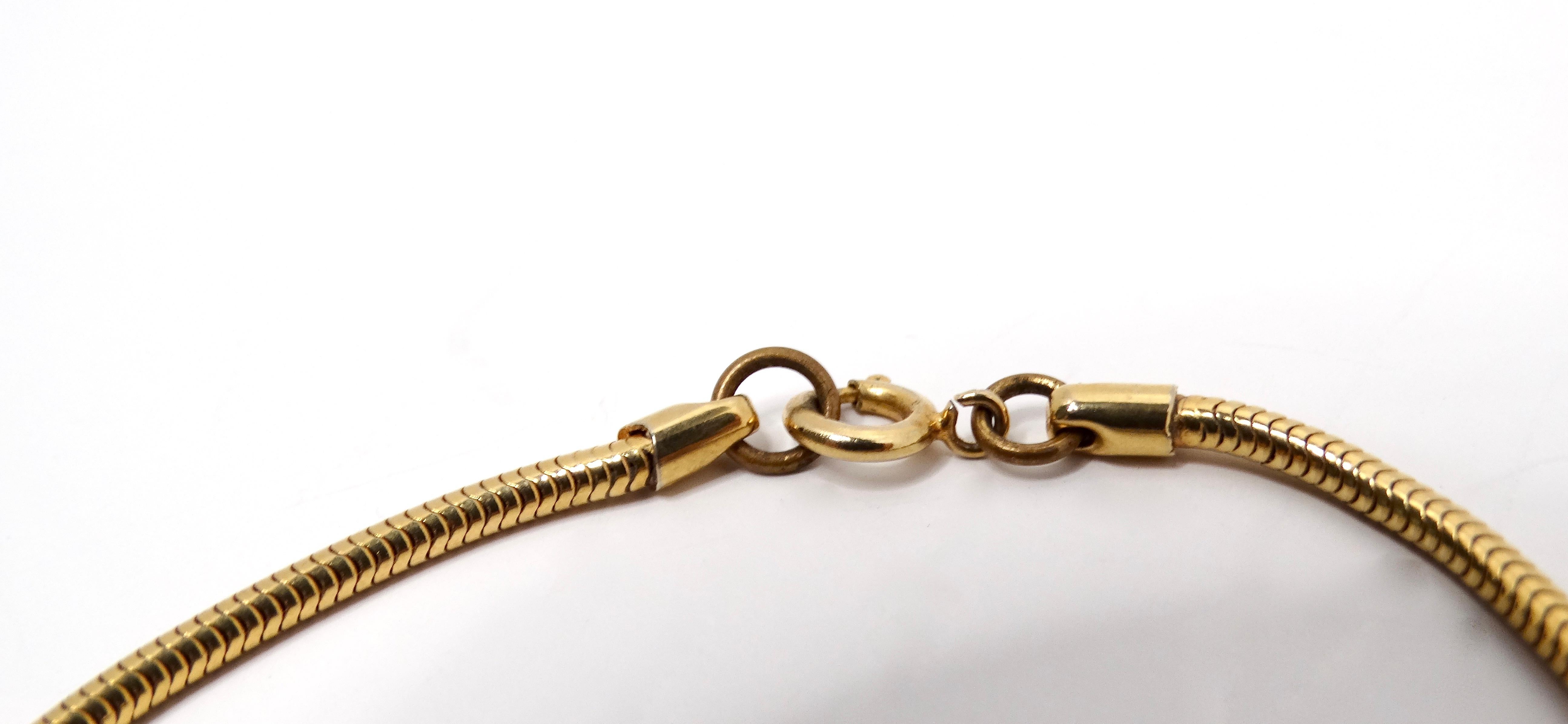 Collana con ciondolo Quadrifolio d'ispirazione Tiffany d'epoca, placcata in oro 18 carati, a due toni in vendita 2