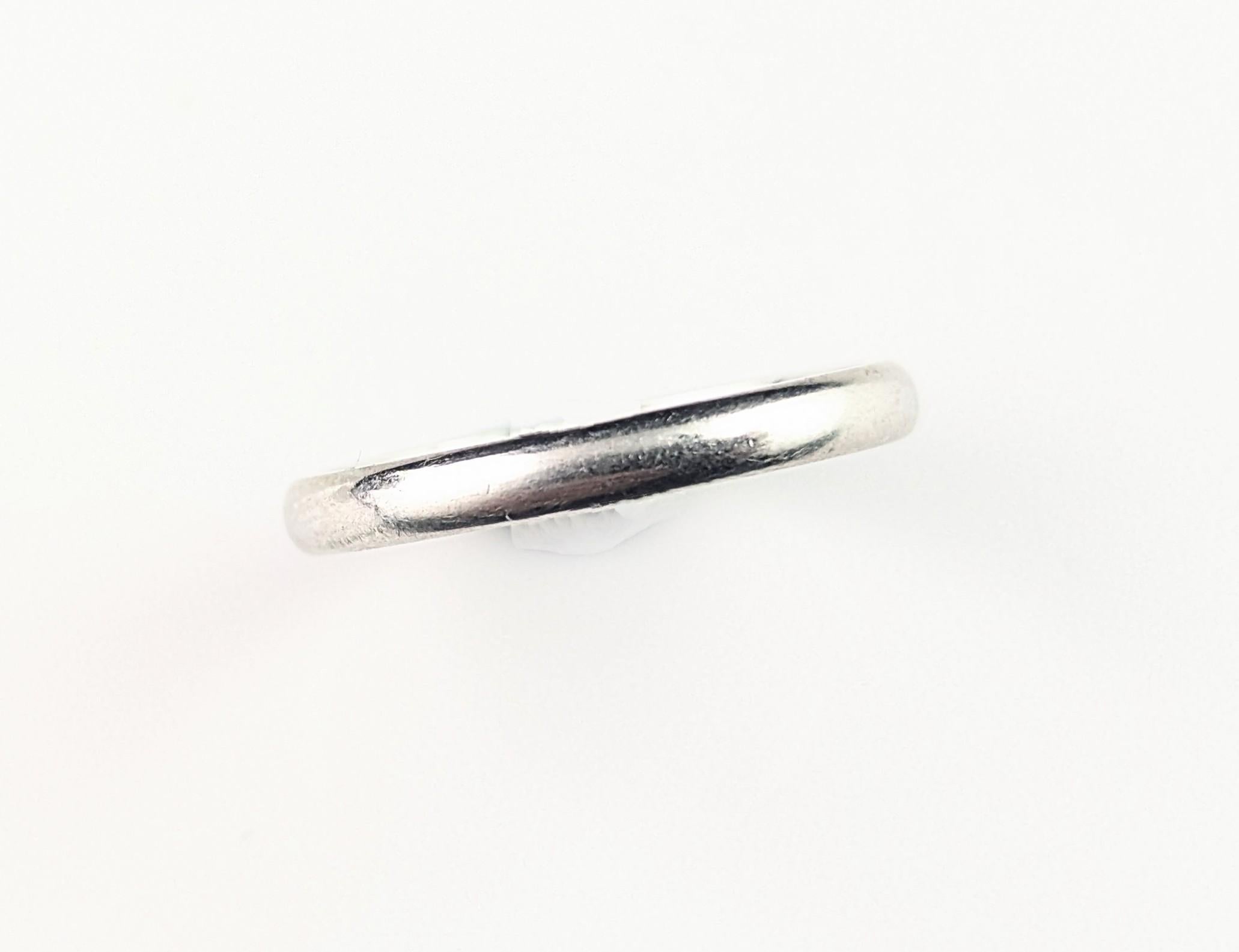 Vintage Tiffany platinum Classic wedding band ring For Sale 6
