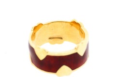 Tiffany Schlumberger 18 Karat Gold Roter Emaille Herz-Ring