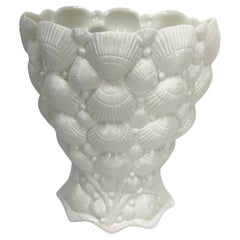 Vintage Tiffany Seashell Vase by Sybil Connolly, White Porcelain