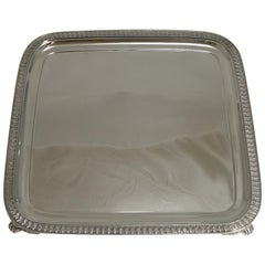 Vintage Tiffany Silver Plated Square Cocktail Tray or Salver