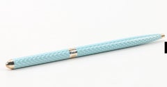 Vintage Tiffany Sterling Silver Blue Dia, Enamel Ballpoint Pen