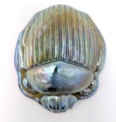 Vintage Studio A Scarabeo Favrile, fermacarte in vetro artistico