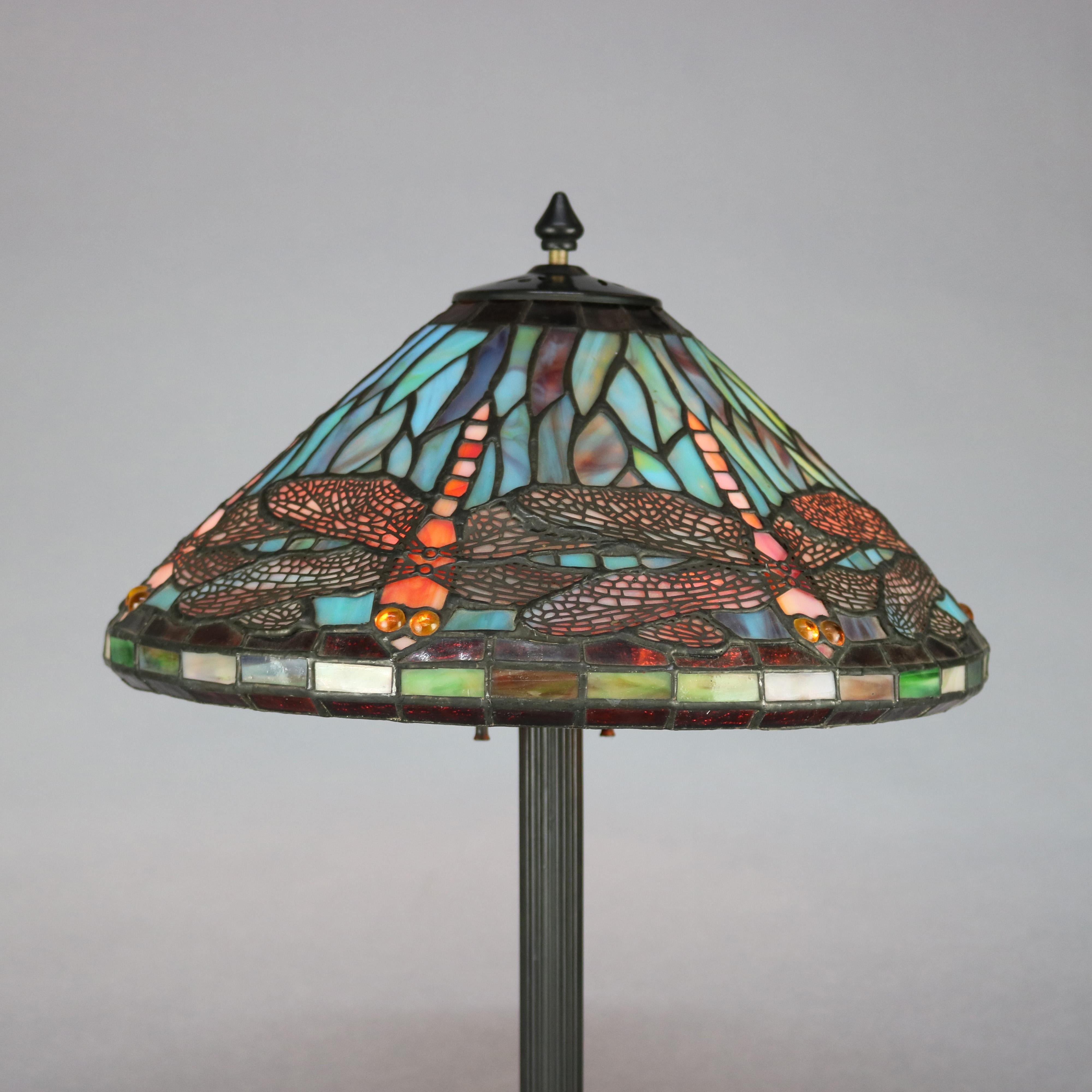 vintage tiffany dragonfly lamp original