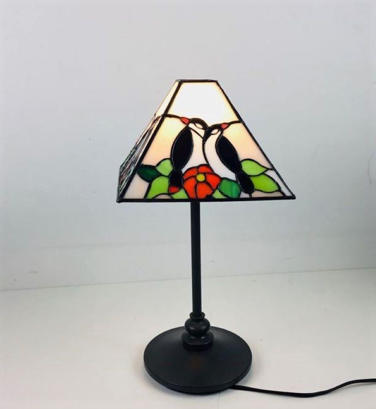 Vintage Tiffany-Style Table Lamp, France, 1960s In Good Condition In Frankfurt am Main, DE