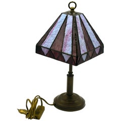 Lampe de table vintage de style Tiffany, fin des années 1950