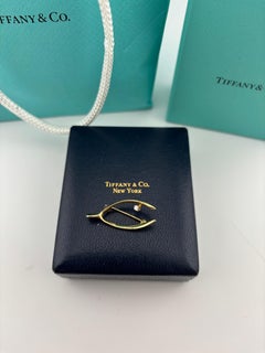 Vintage Tiffany&Co. 14k Yellow Gold & Diamond Wishbone Brooch
