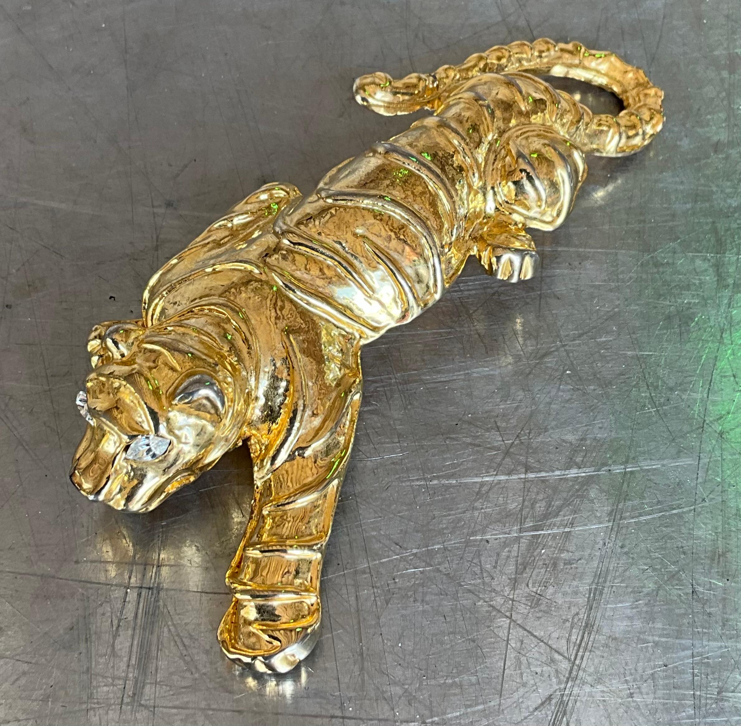 Broche de tigre vintage Art Decó en venta