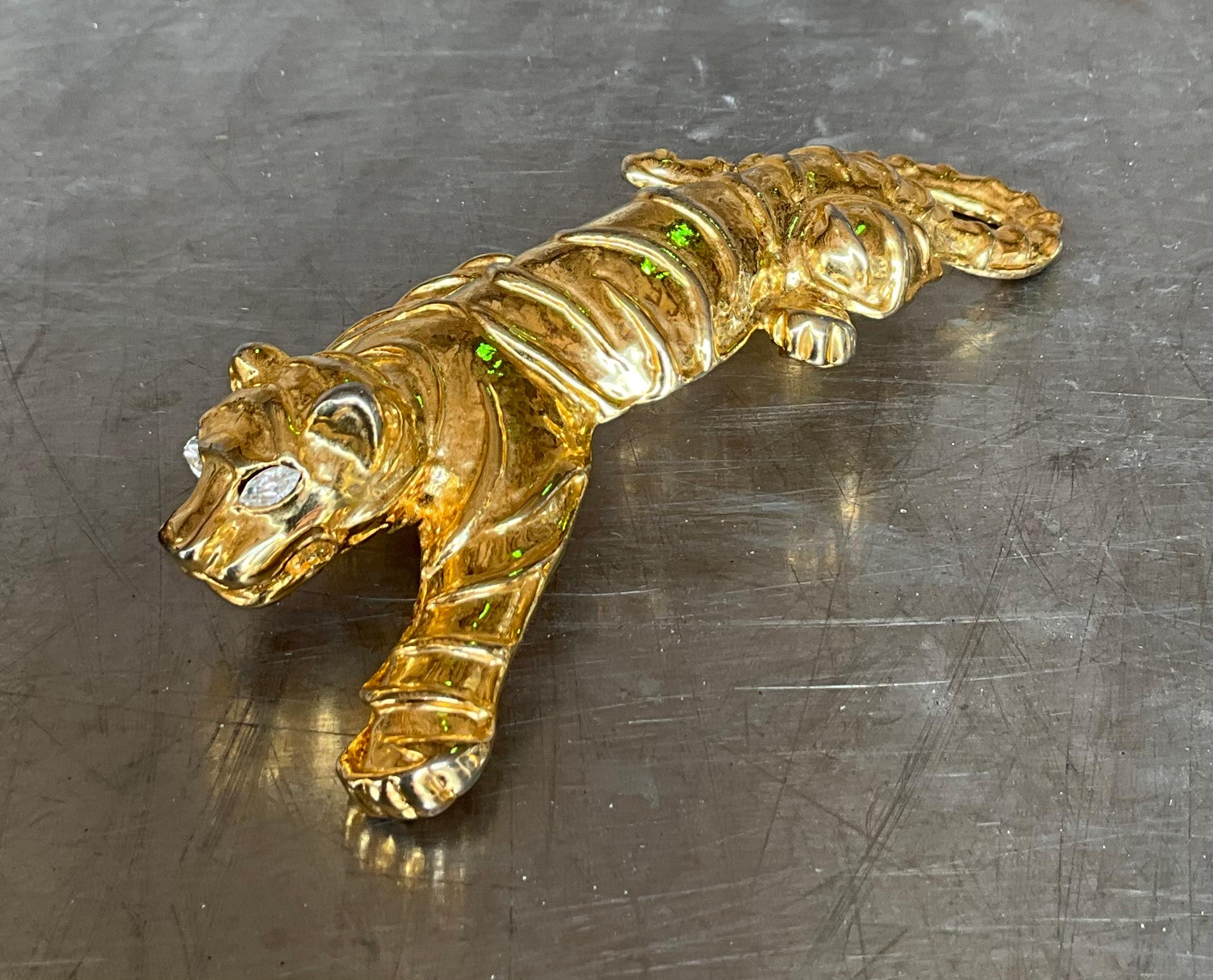 Broche de tigre vintage en venta 1