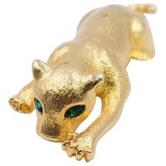 Vintage Tiger Brooch with tale 1980s