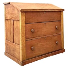 Vintage Tiger Maple Butlers Desk