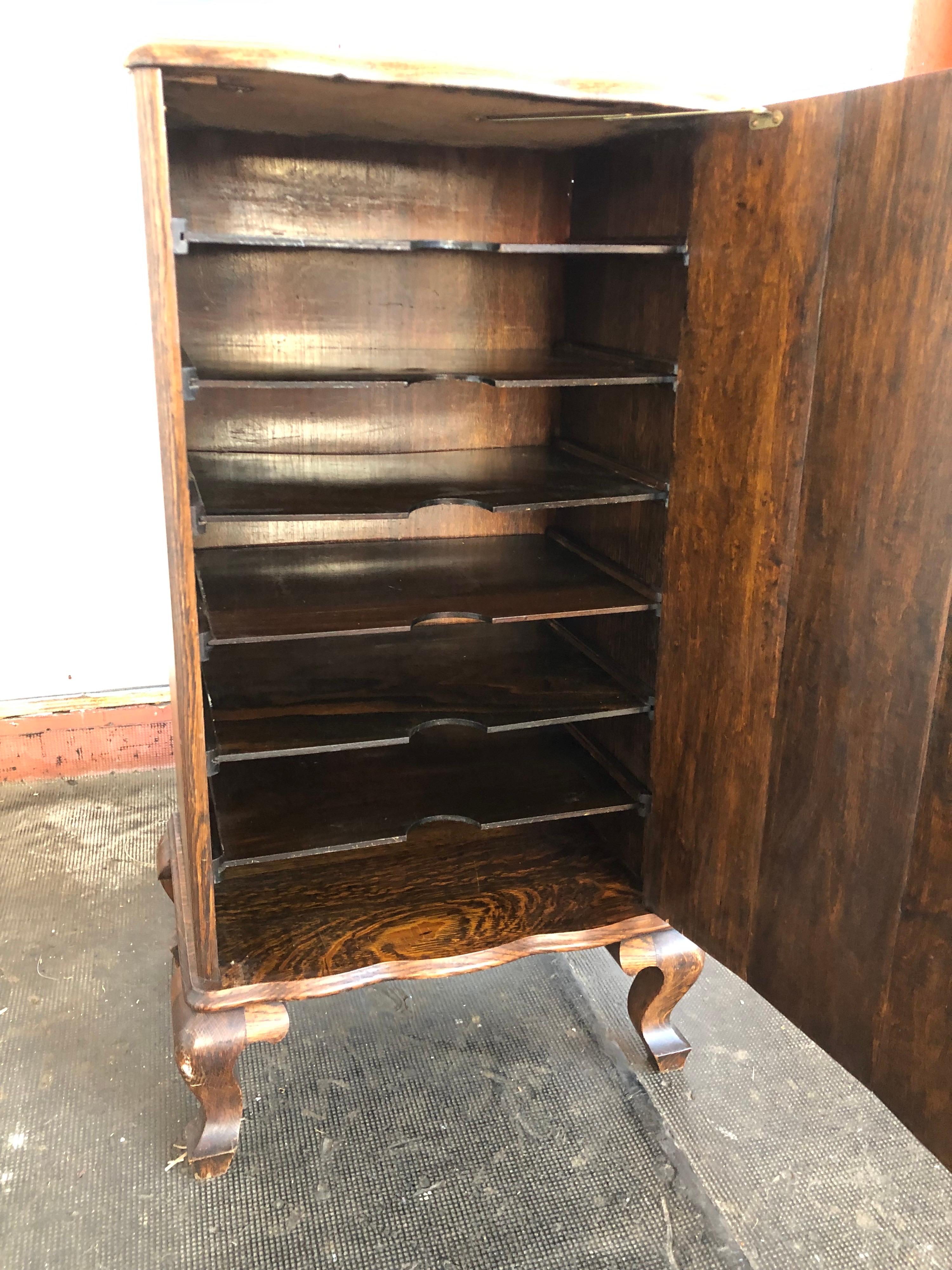Vintage Tiger Oak Sheet Music Storage For Sale at 1stDibs