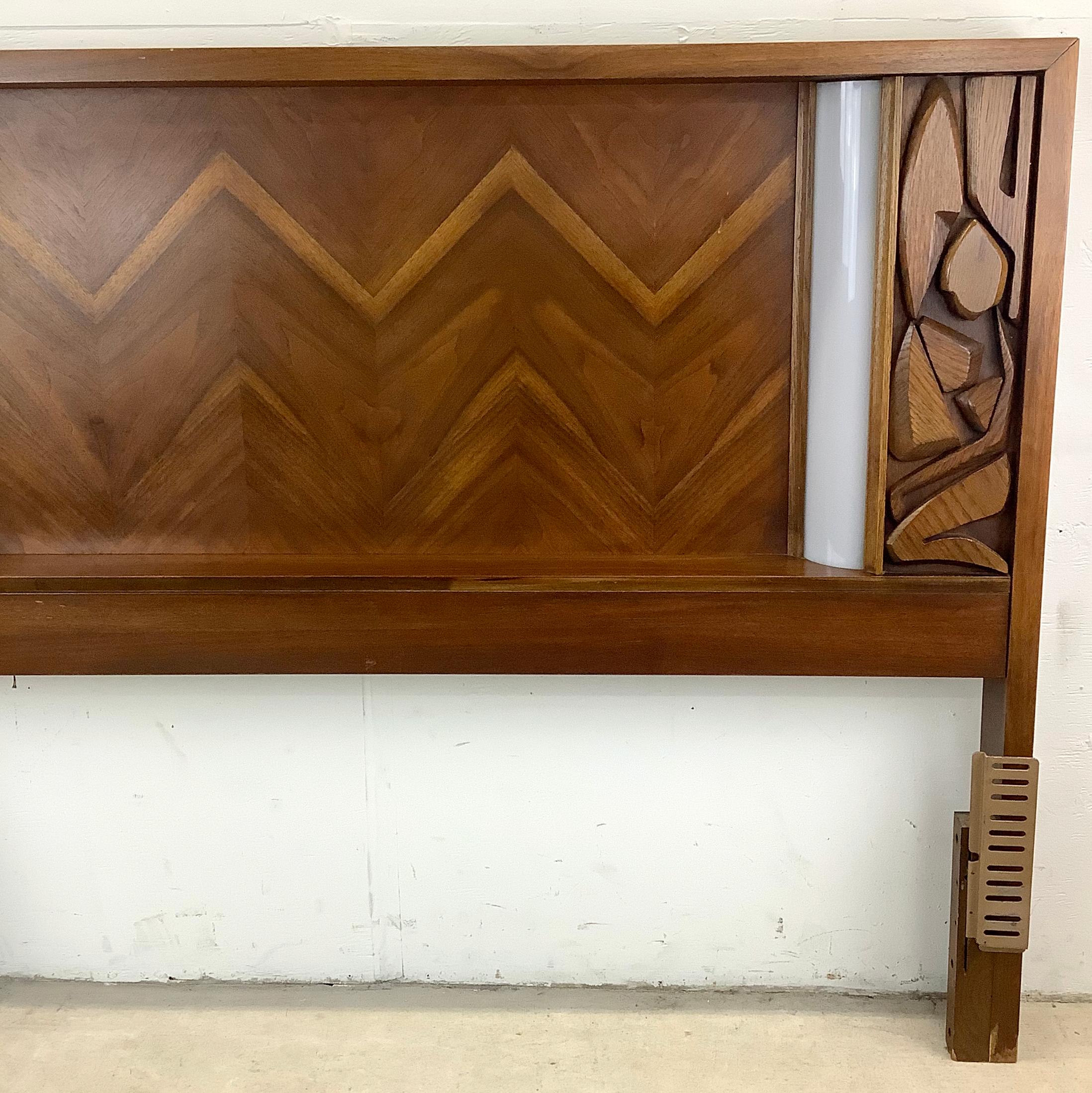 American Vintage Tiki Style Backlit Headboard by United Furniture- Full/Queen