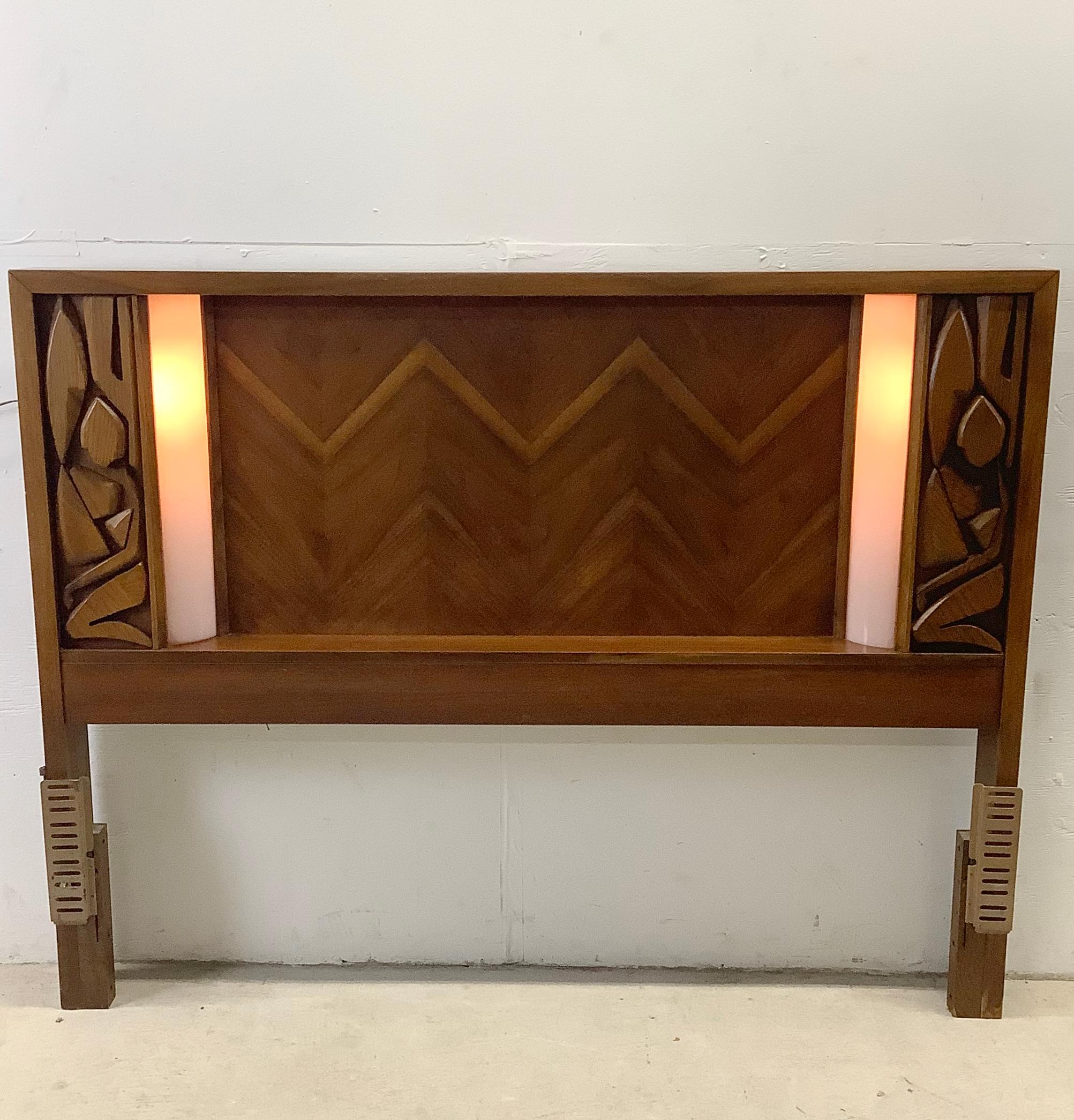 Other Vintage Tiki Style Backlit Headboard by United Furniture- Full/Queen