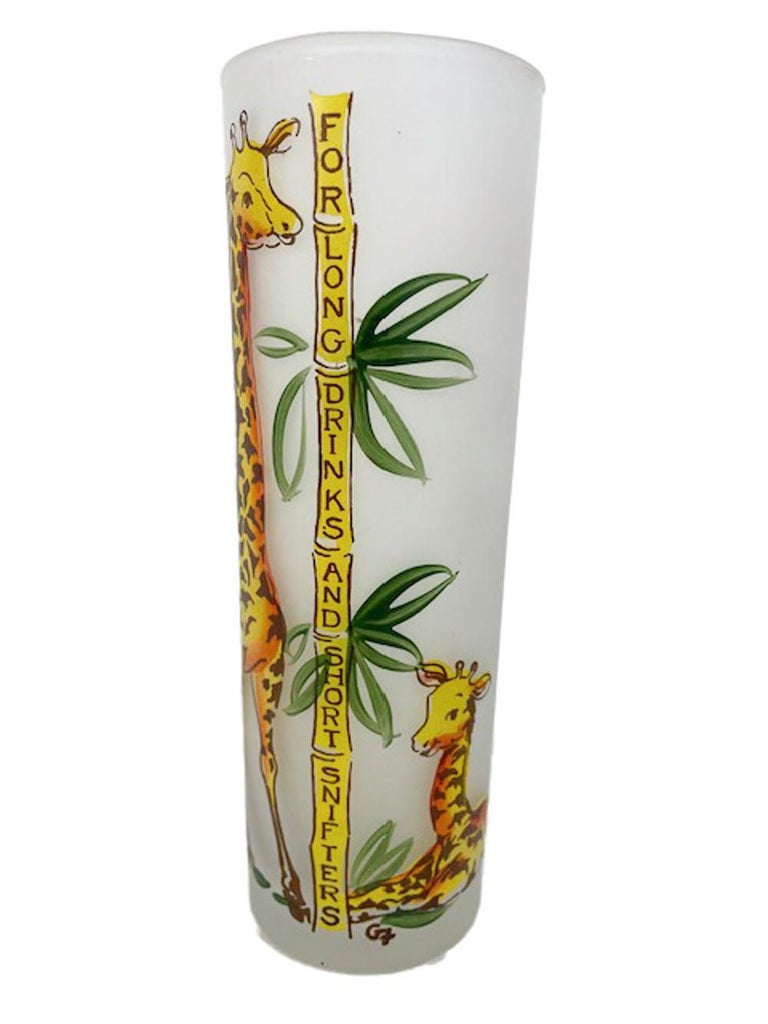 Vintage Drinking Glasses With Zebras by Panache, Safari Themed Tumblers,  Highball Glasses, Mancave, She-shed, Set of 2, Boho Retro Gift 