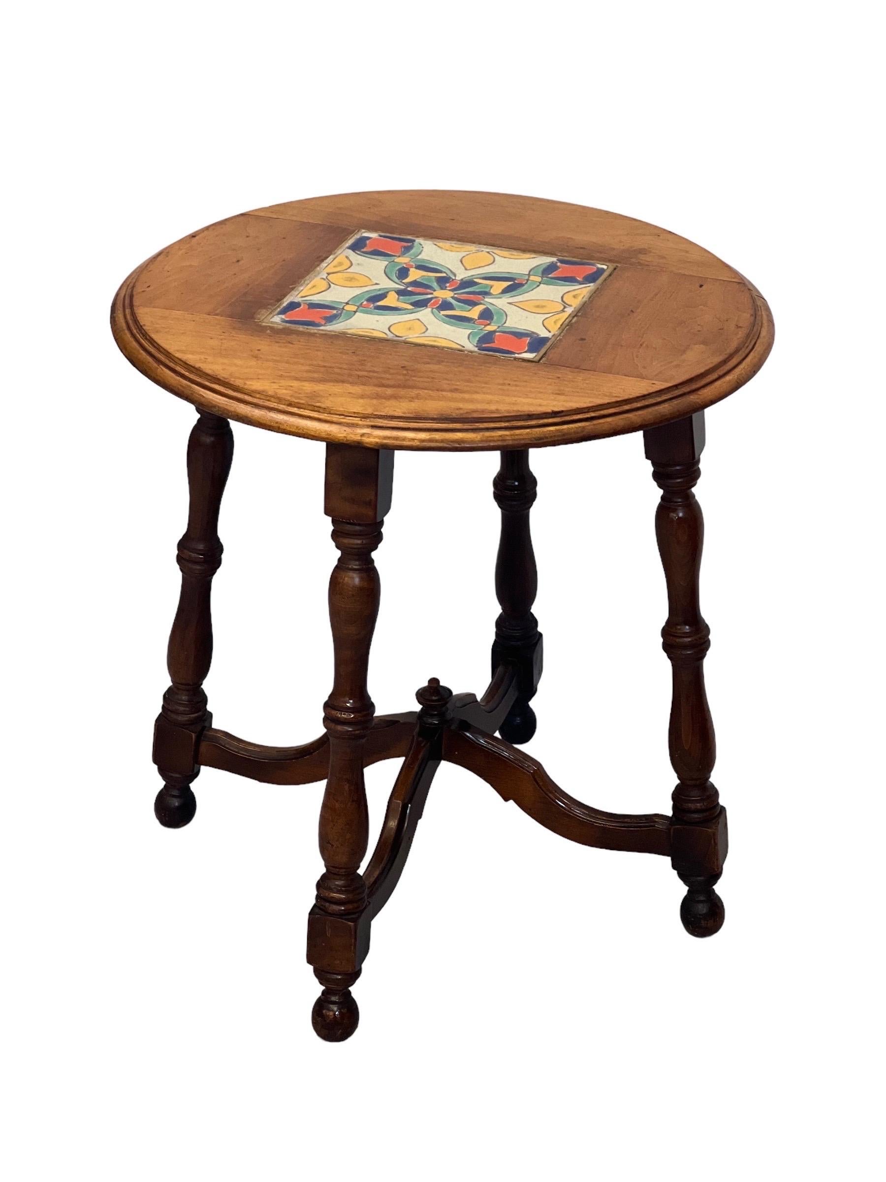 Vintage Tile Top Catalina Accent Table For Sale at 1stDibs