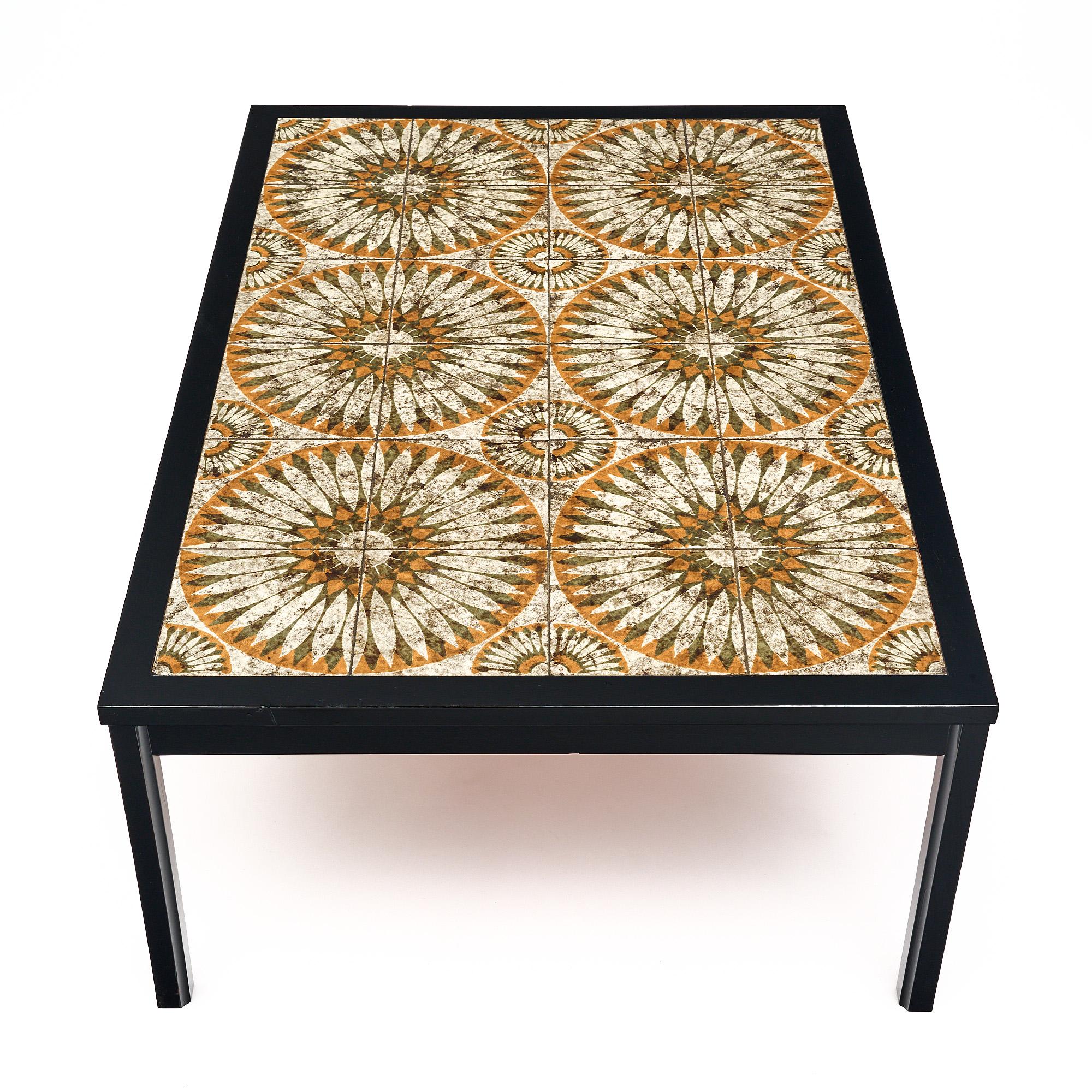 Ceramic Vintage Tiled Coffee Table from Vallauris For Sale