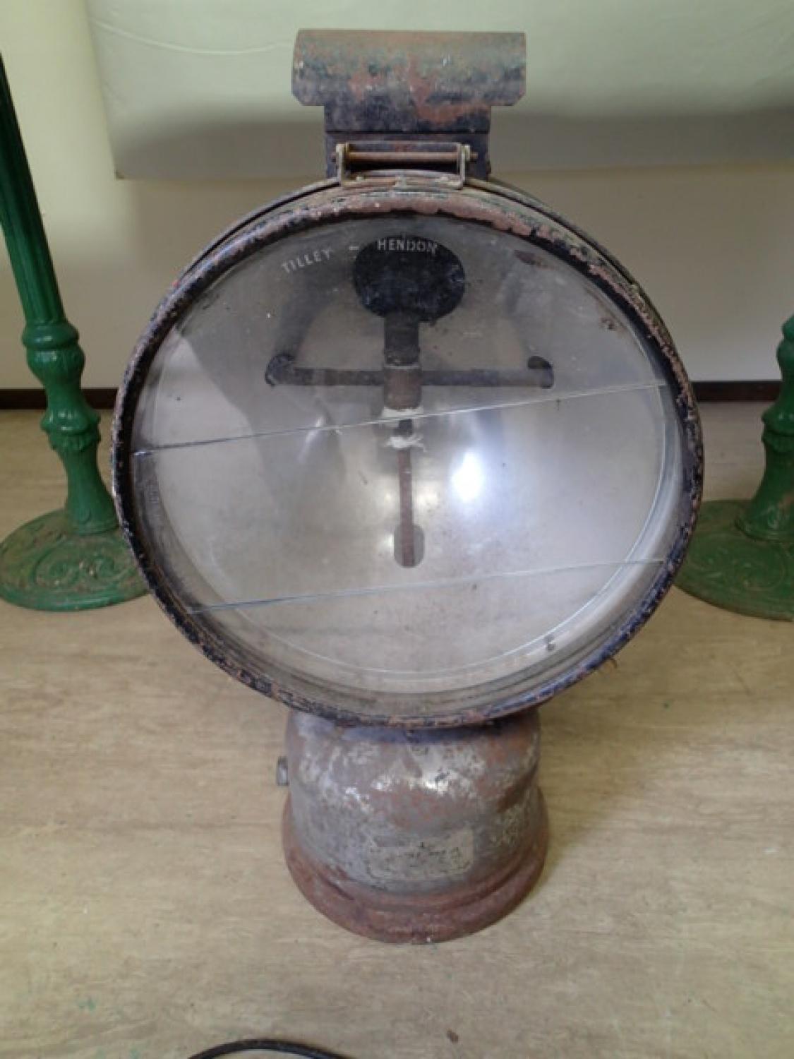 Vintage industrial Tilley spotlight.

Some surface rust.

All electrical work/installation must be undertaken by a qualified electrician.