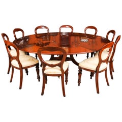 Table de salle à manger Tillman Jupe 20ème siècle et 10 chaises de salle à manger
