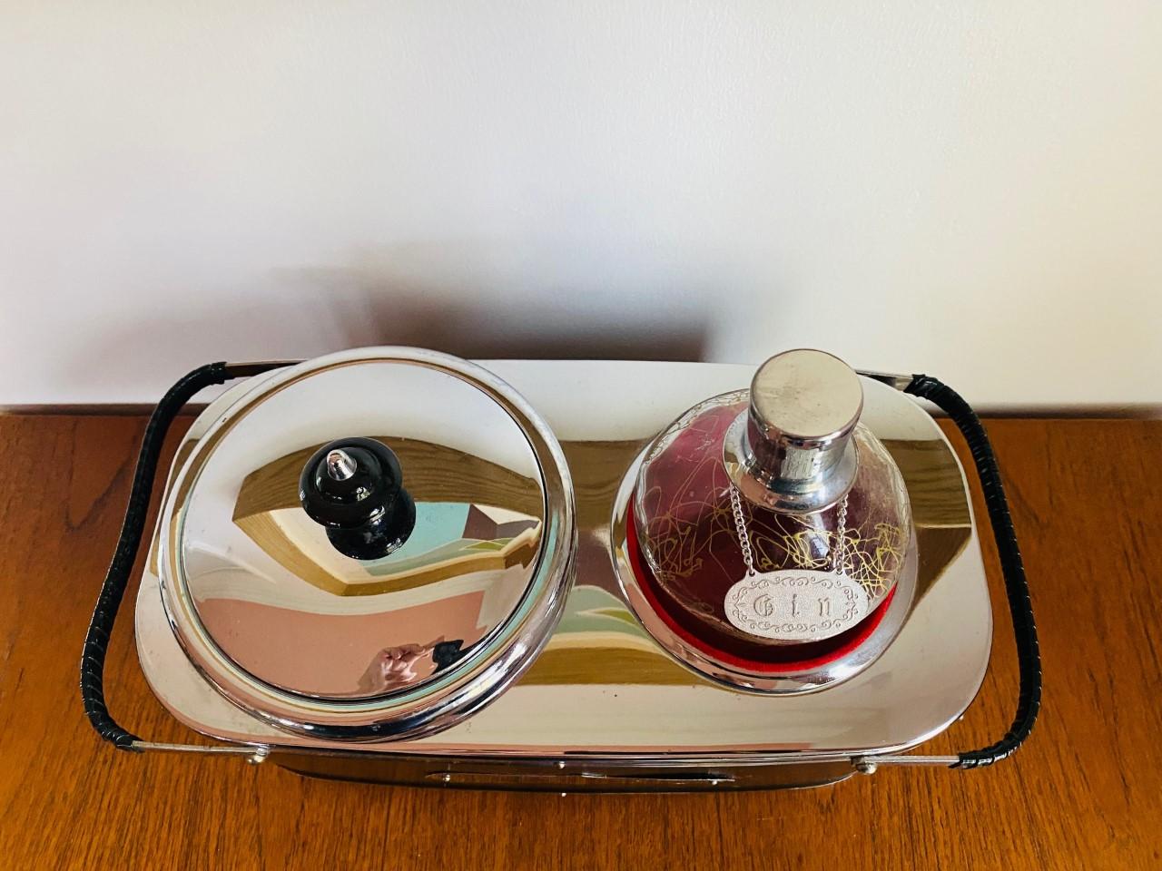 Japanese Vintage Tilso Musical Bar Set with Decanter and Ice Bucket from Japan