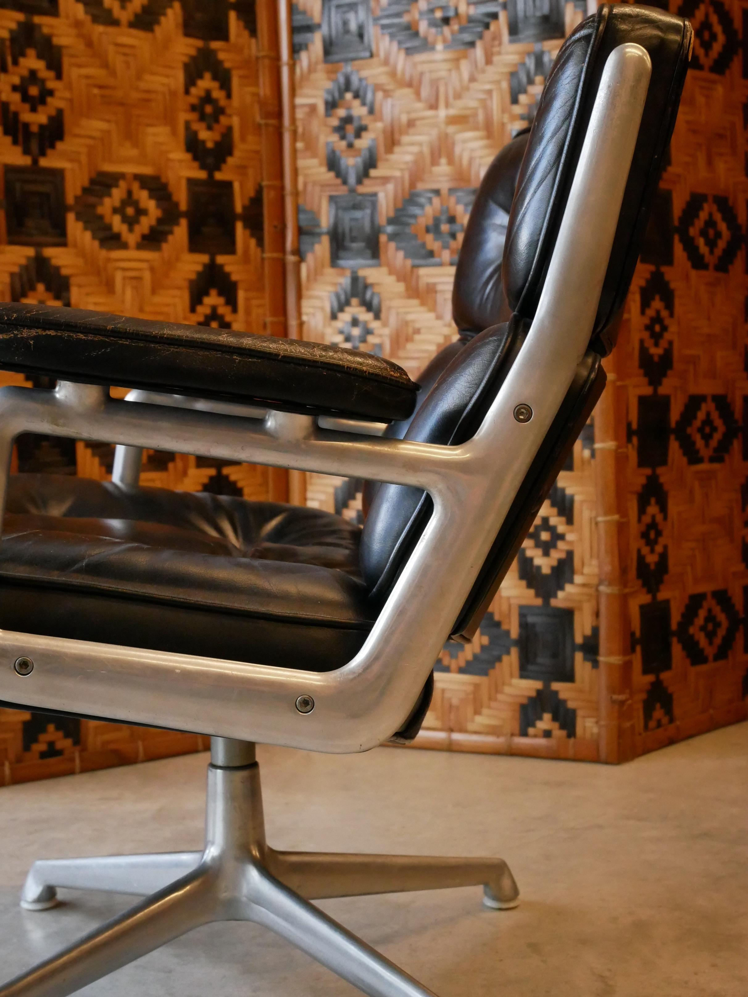 Vintage Time Life Lobby ES105 Stuhl von Charles und Ray Eames für Herman Miller (Moderne der Mitte des Jahrhunderts) im Angebot