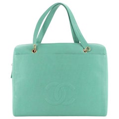 Vintage Timeless Zip Tote Caviar Large