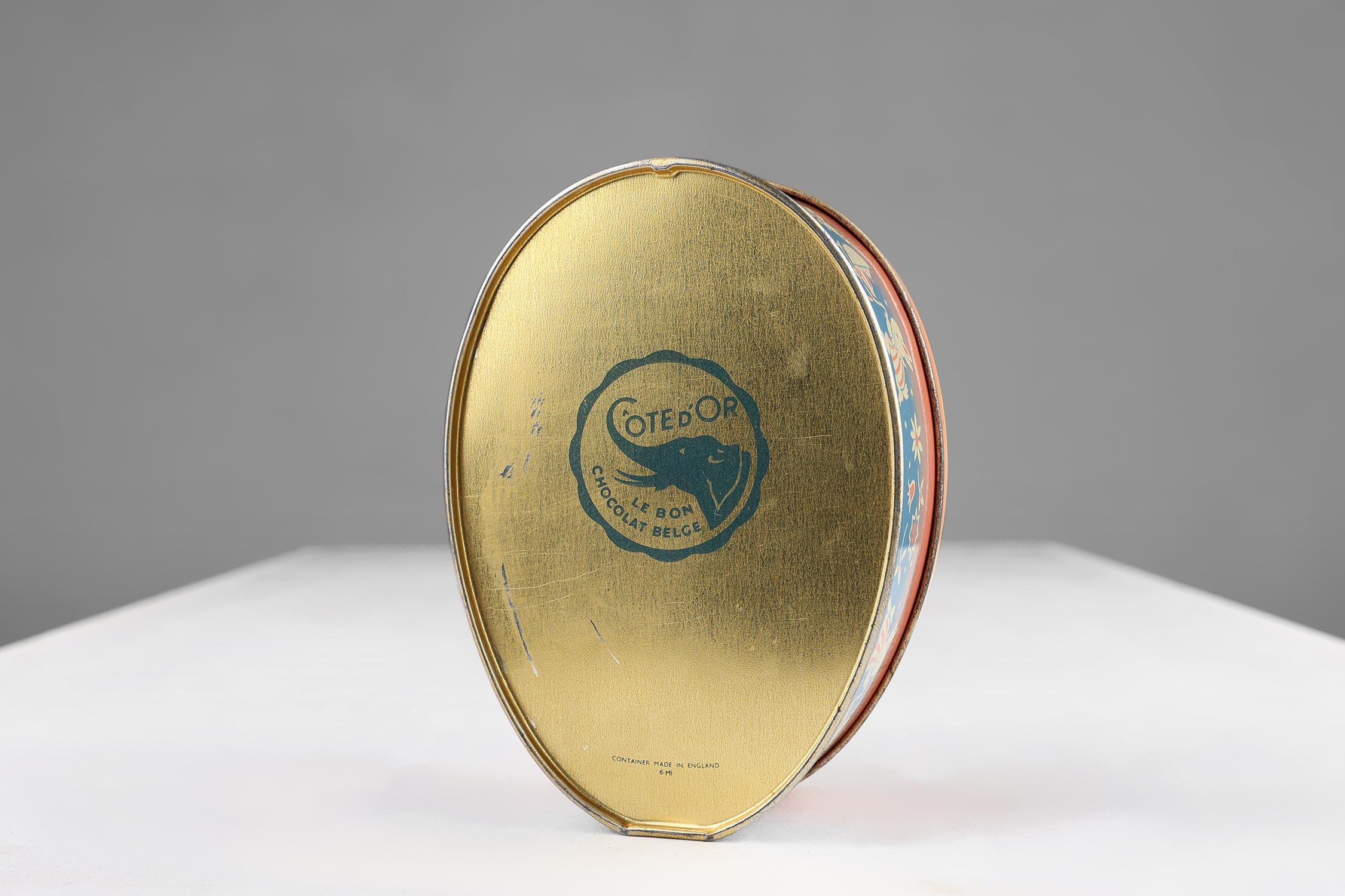 Lattina Cote d'Or pasquale d'epoca con coniglio e anatre, Belgio anni '30 in vendita 1