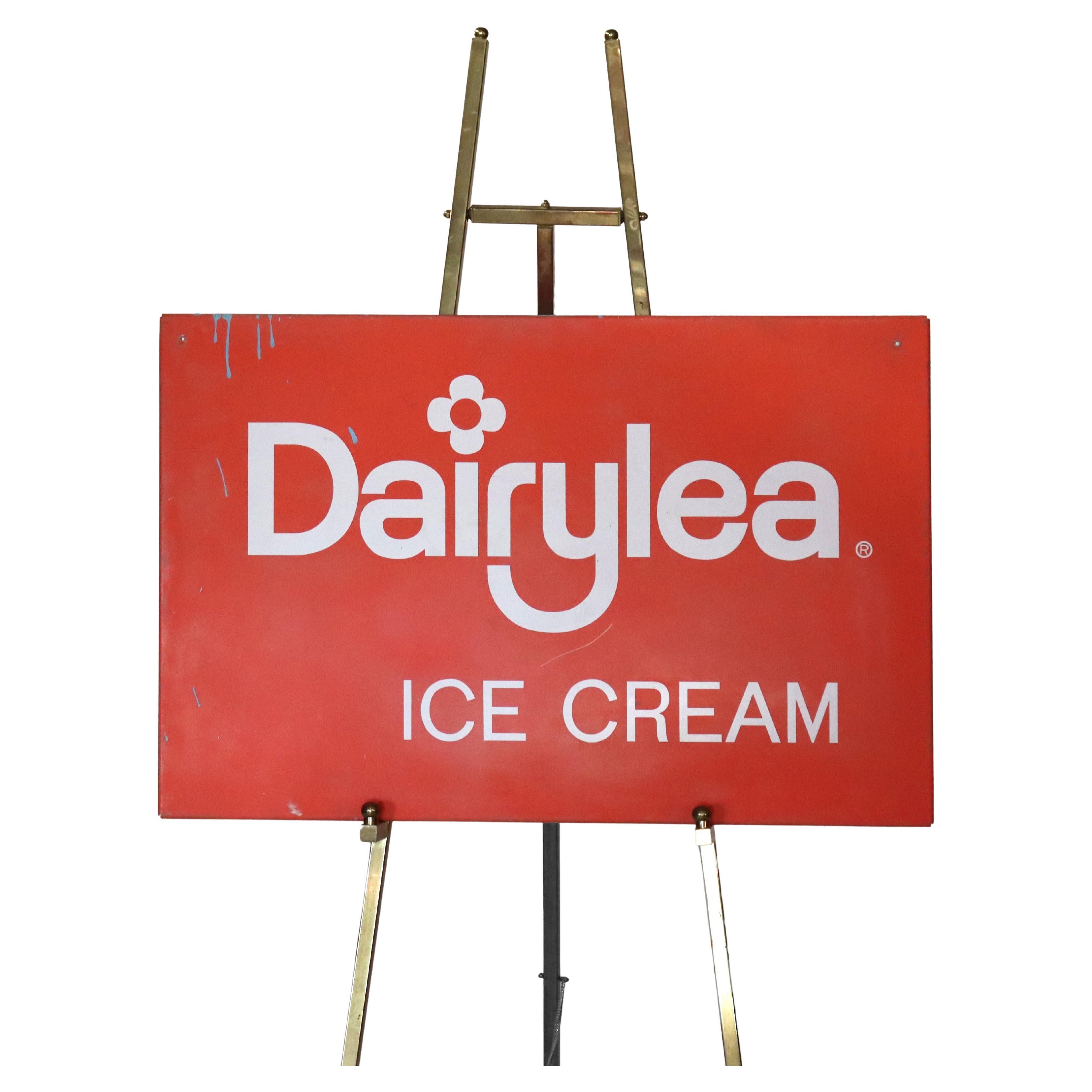 Vintage Tin Dairylea Ice Cream Dairy Advertising Sign C1960