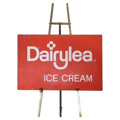 Vintage Tin Dairylea Ice Cream Dairy Advertising Sign C1960