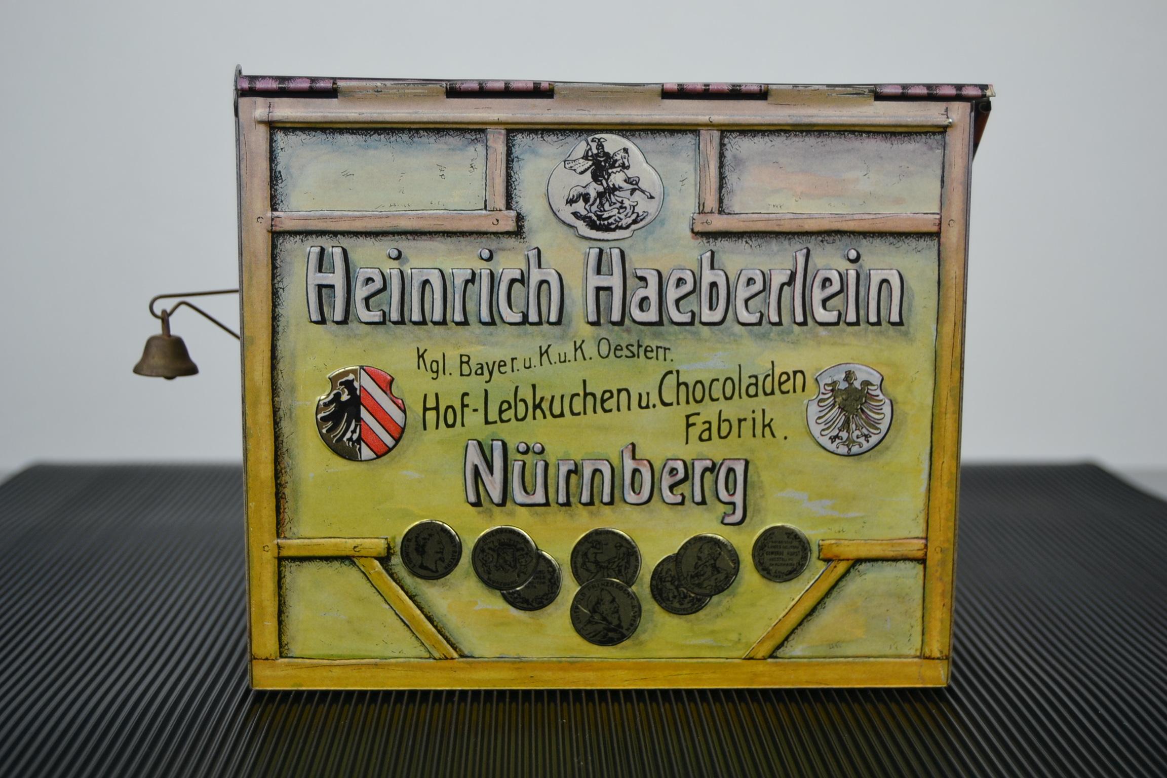 Vintage Tin House Storage Box, Heinrich Haeberlein-Nurnberg, Germany, 1980s 3