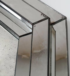 Specchio ottagonale di latta vintage