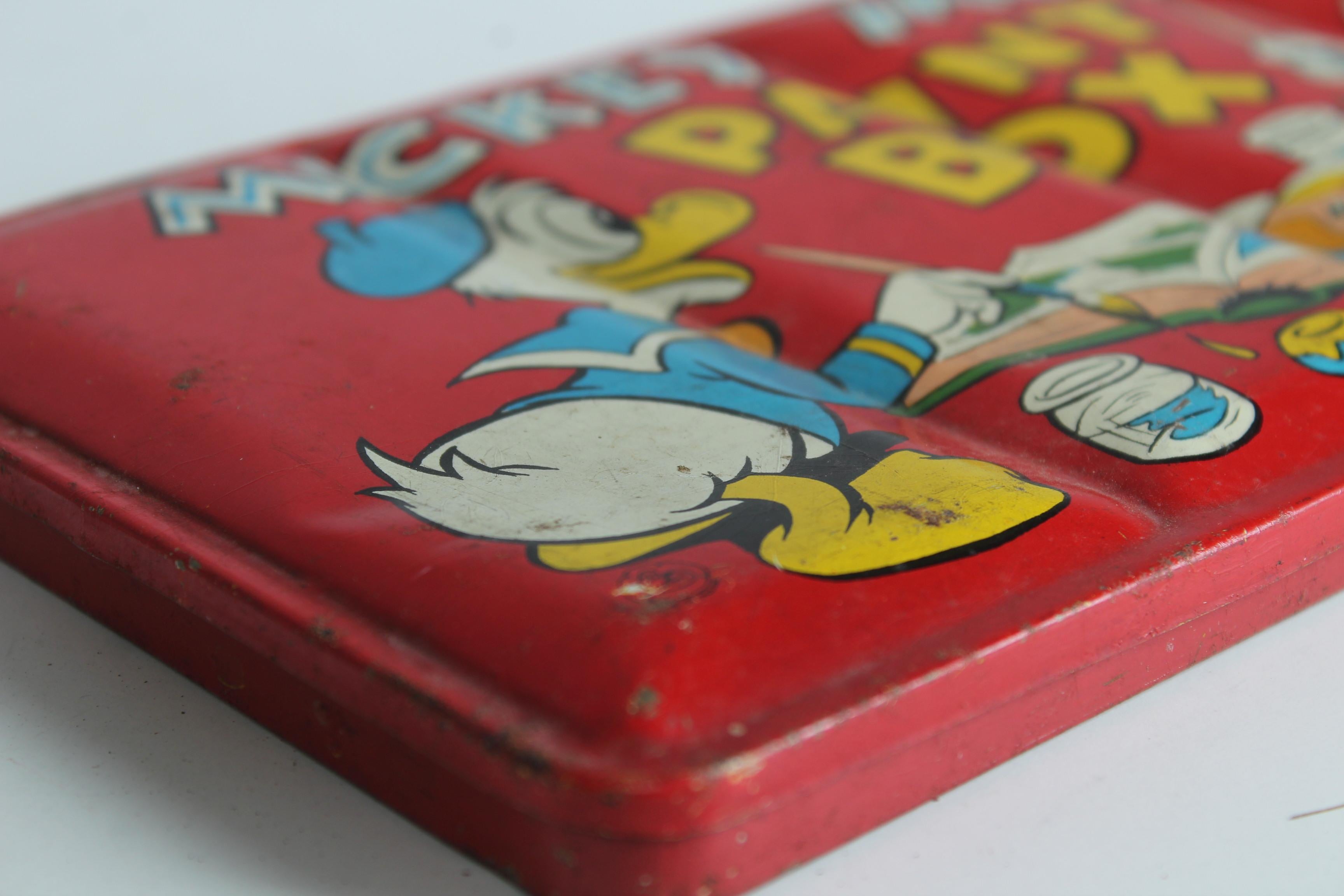 Vintage-Tinfarbenschachtel aus Zinn von Mickey Mouse, 1960er Jahre, Disney (Mitte des 20. Jahrhunderts) im Angebot