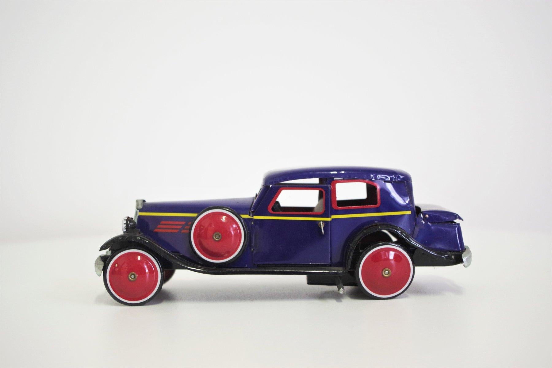 Iron Vintage Tin Toy Car, 1990s - Retro Collectible Charm For Sale