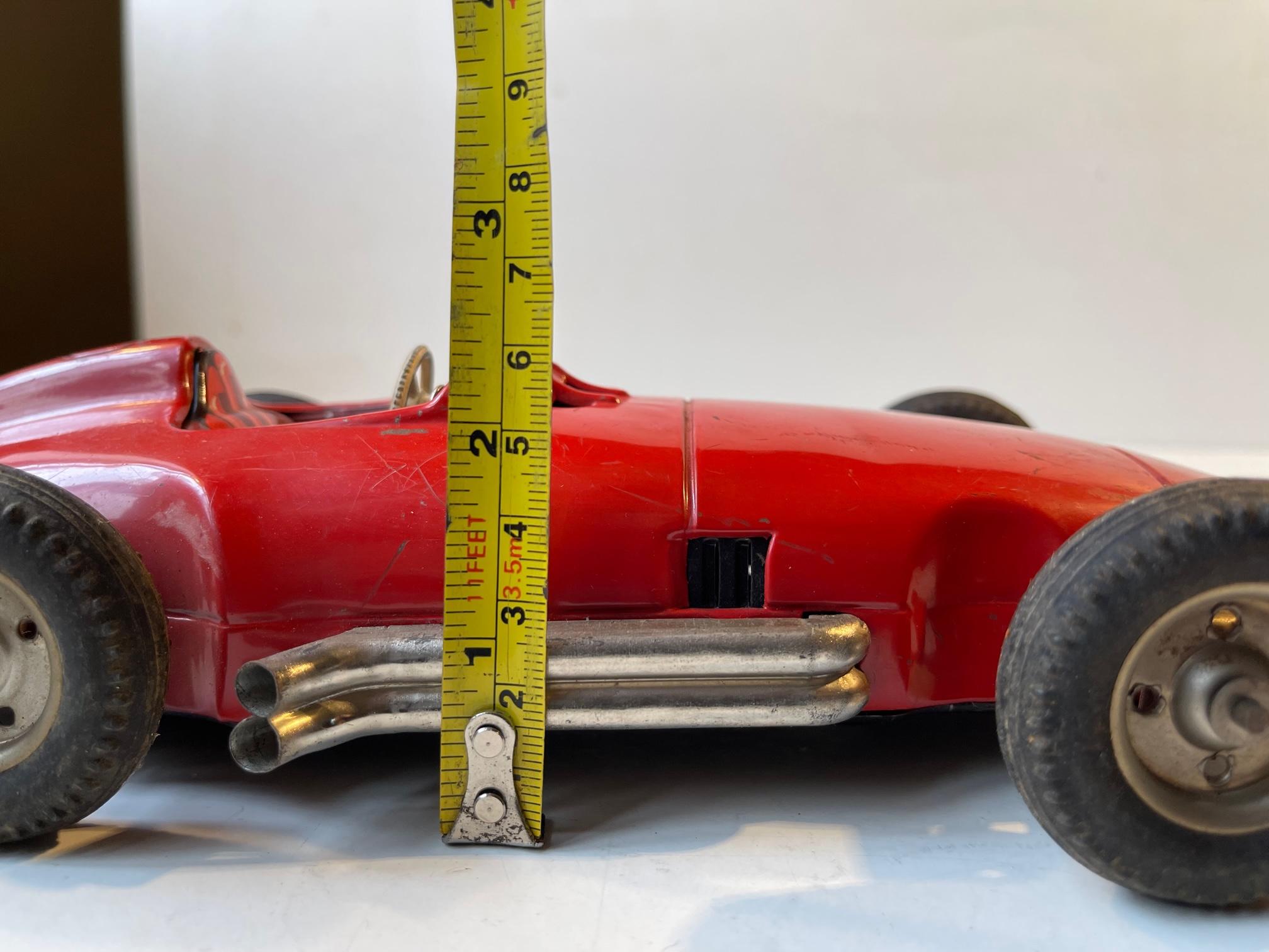 Vintage Tin Toy Mercedes-Benz W-196 Racing Car by Jnf, Western Germany, 1950s 4