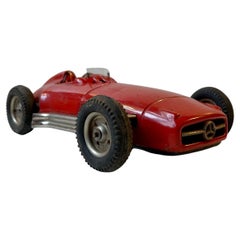 Vintage Tin Toy Mercedes-Benz W-196 Racing Car by Jnf, Western Germany, 1950s