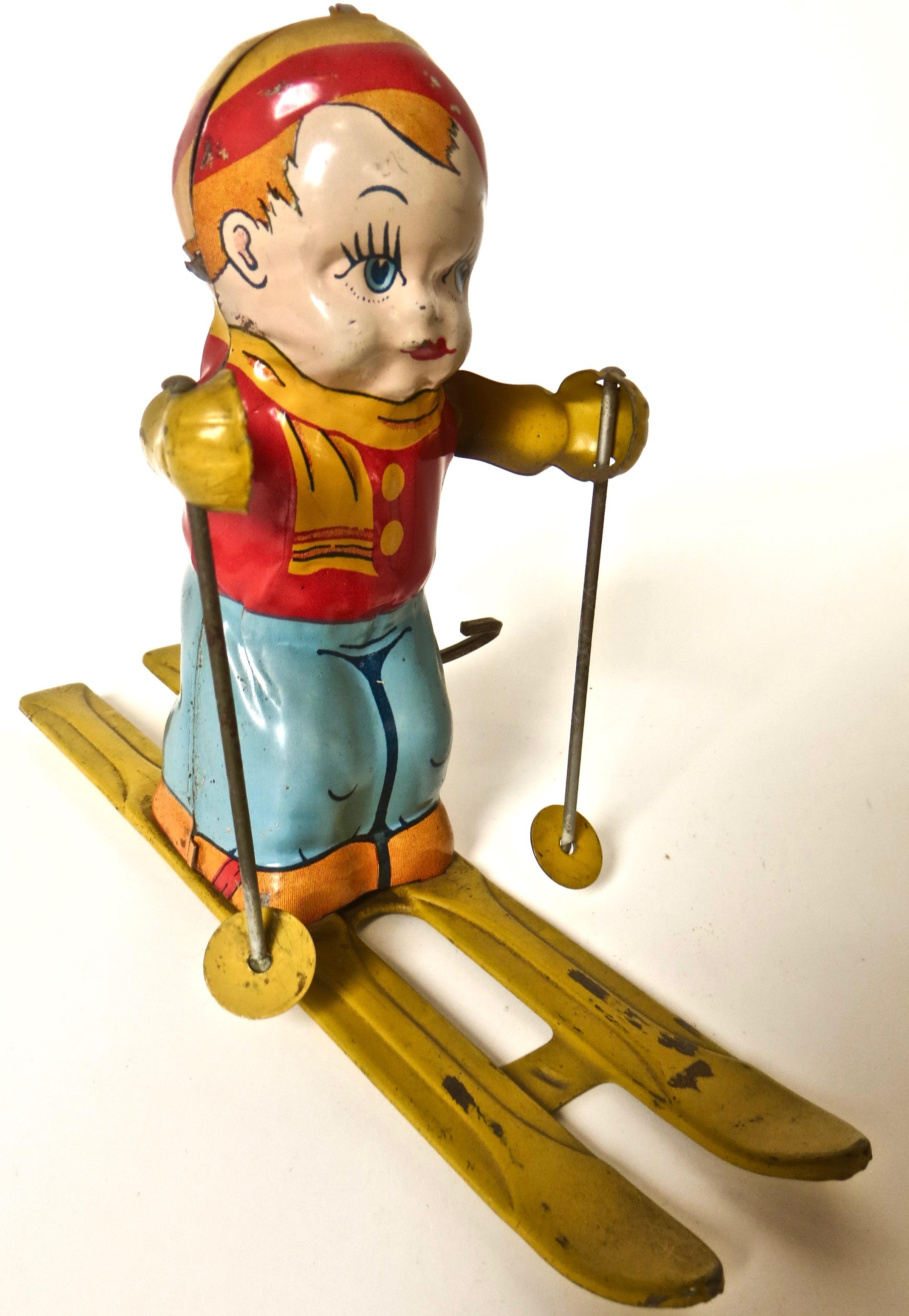 Very nice condition all tin, vintage wind up toy by J. Chein Company, New York City, circa 1950, 