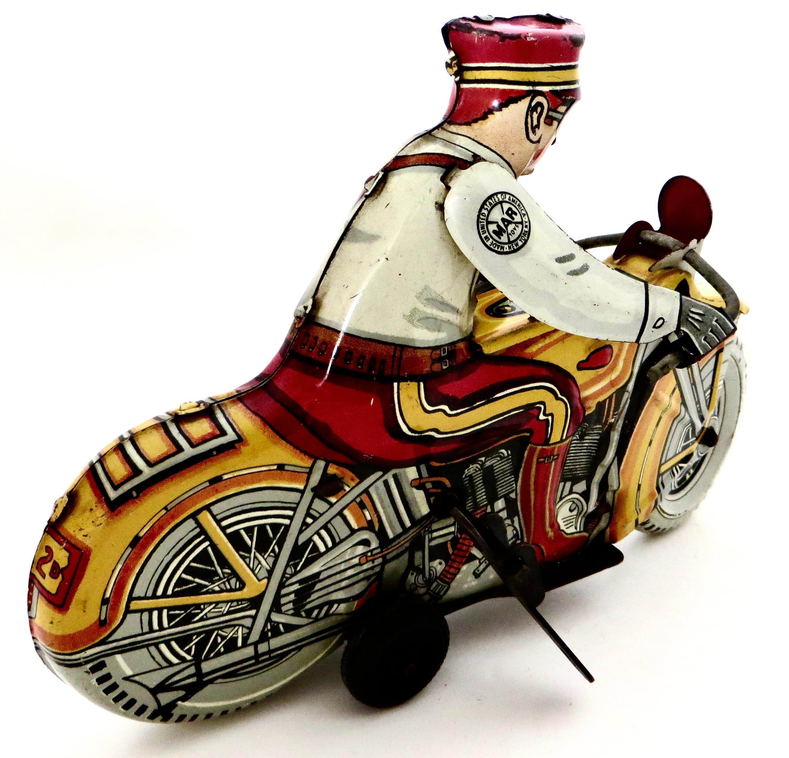 Giocattolo a vento di latta vintage di Louis Marx Toy Co. 
