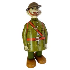 Vintage Tin Wind-up Toy "Doughboy"  by J.Chein Company. American Circa 1930