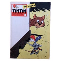 Vintage Tintin Magazine No. 553 May 1959 French Comic Journal Hergé Era - 2C63