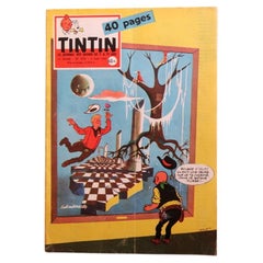 Vintage Tintin Magazine No. 554 June 1959 French Comic Journal Hergé Era - 2C62