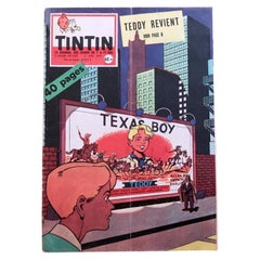 Vintage Tintin Magazine No. 555 June 1959 French Comic Journal Hergé Era - 2C61