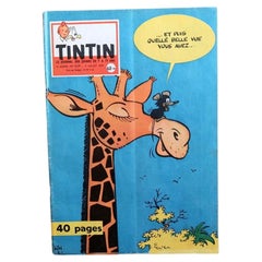 Vintage Tintin Magazine No. 559 July 1959 French Comic Book Hergé Tintin - 2C66
