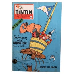Vintage Tintin Magazine No. 560 July 1959 French Comic Oumpah-Pah Cover - 2C68