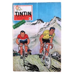 Vintage Tintin Magazine No. 563 August 1959 French Comic Cycling Cover - 2C70