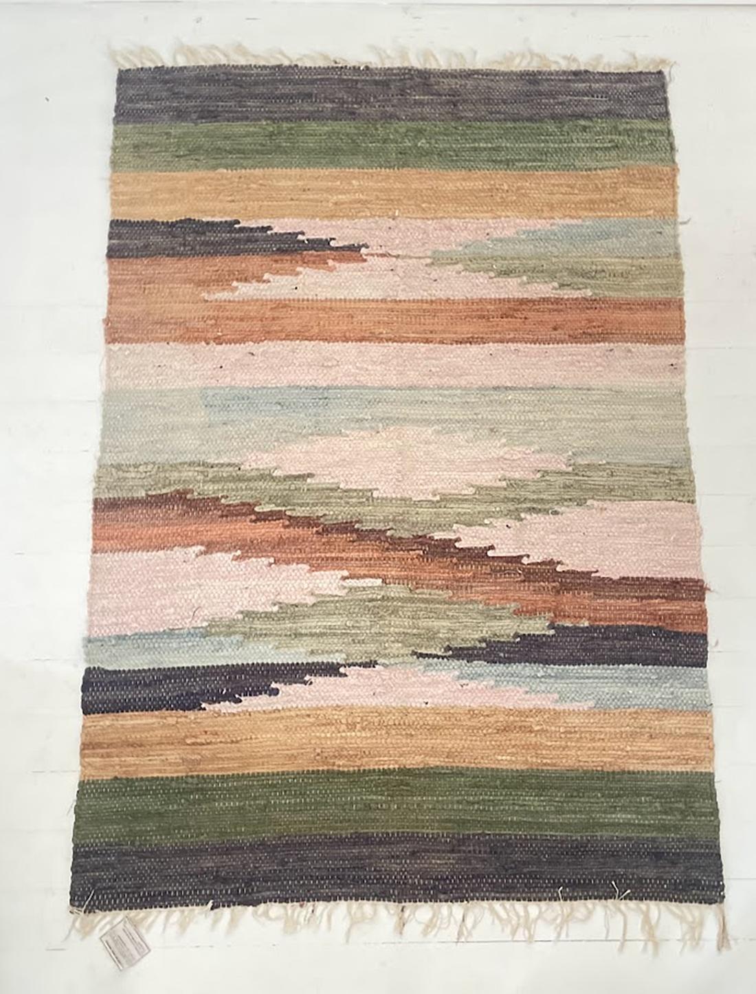 Hand-Crafted Vintage Tisca Handmade Rug 1980s For Sale