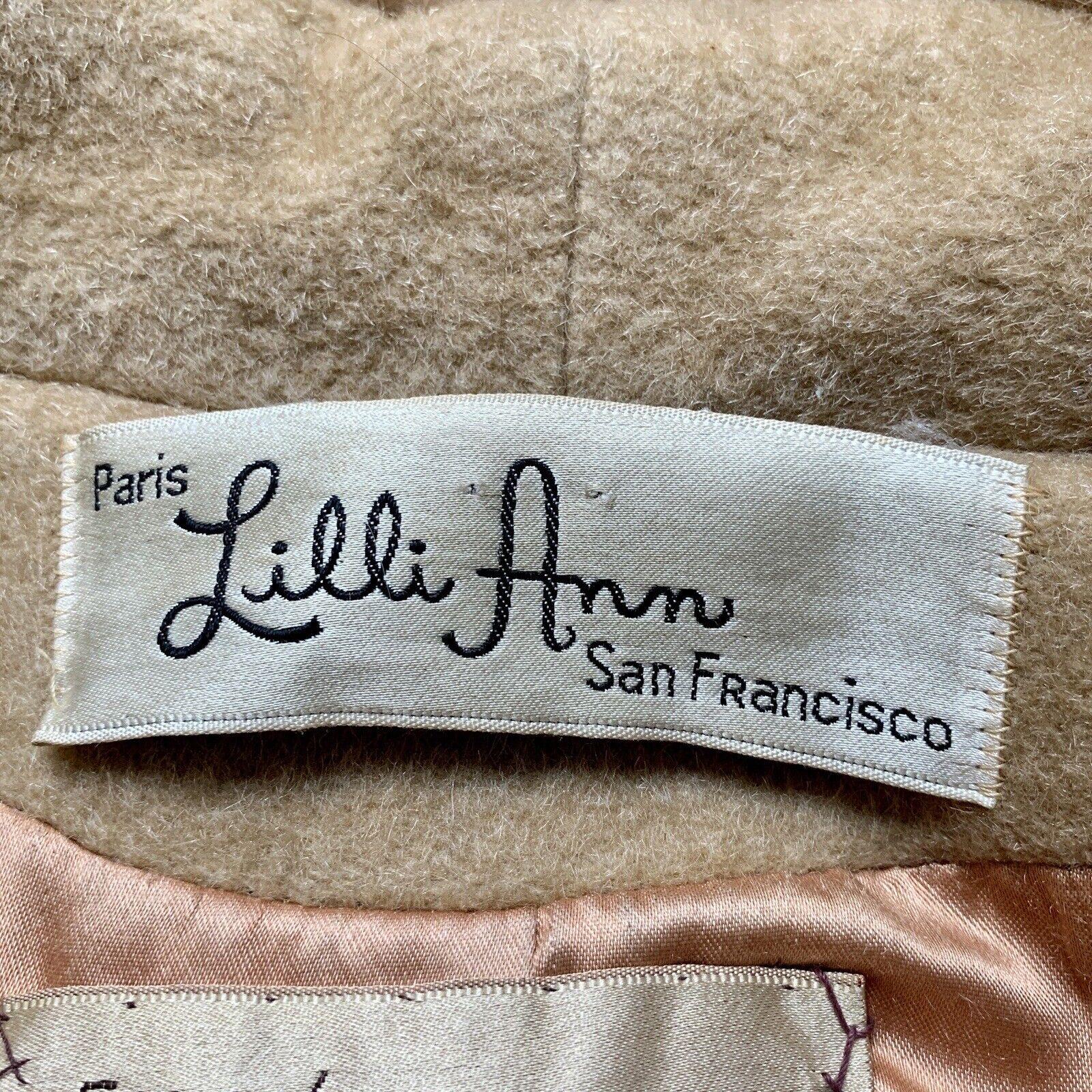 Vintage Tisse a Paris for LILLI ANN Fur Mohair MINK Swing Coat CAMEL Brown For Sale 8