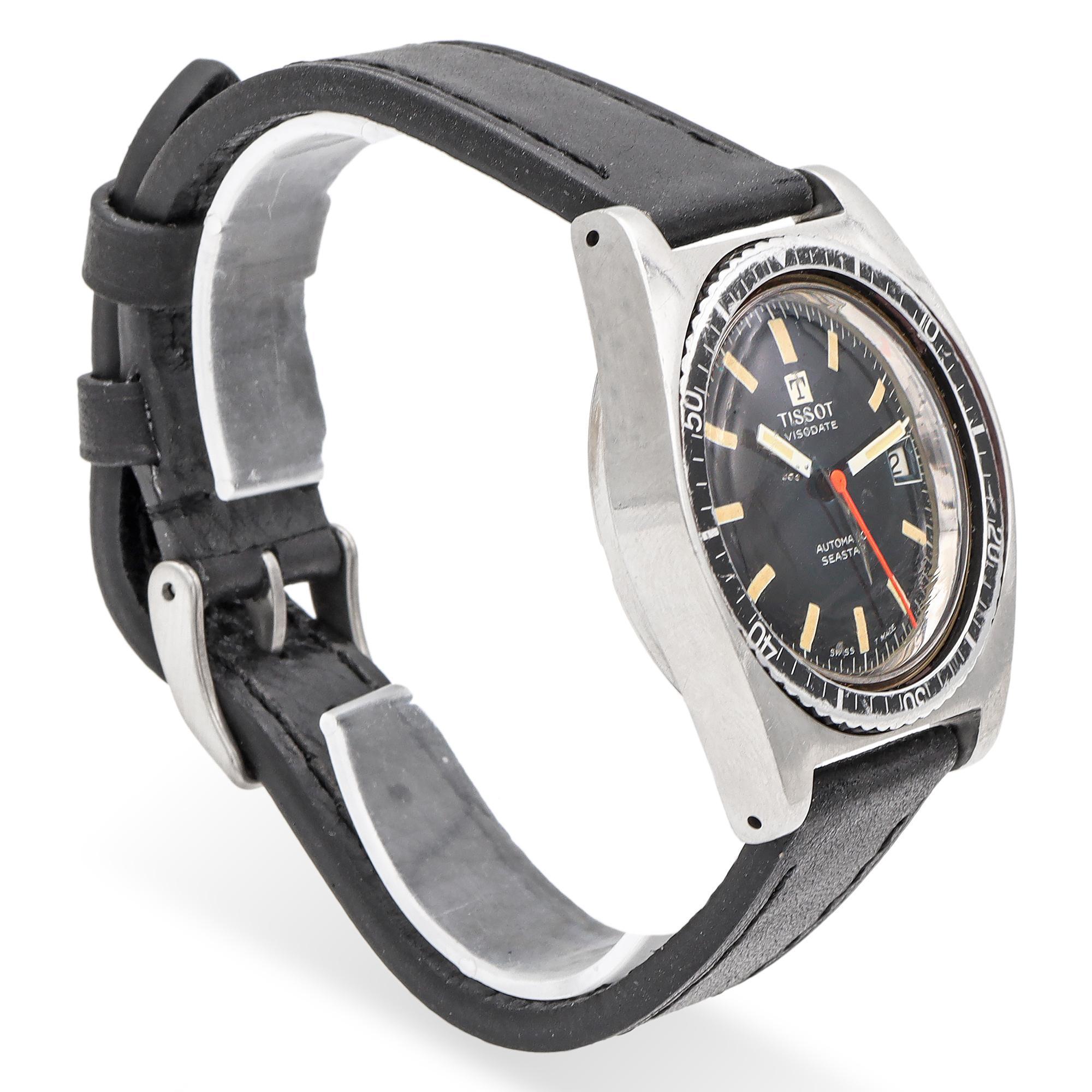 Vintage Tissot Seastar Visodate Men's Automatic Date Watch In Good Condition In New York, NY