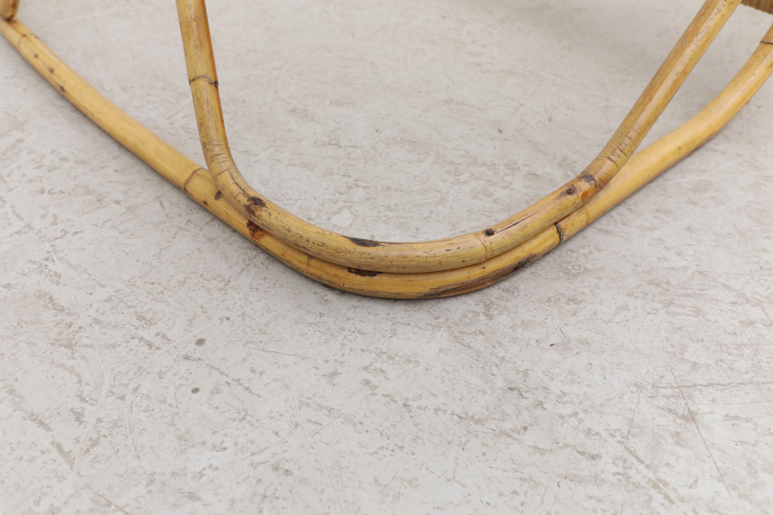 Mid-Century Tito Agnoli Attributed Bamboo Sleigh Daybed Frame For Sale 8