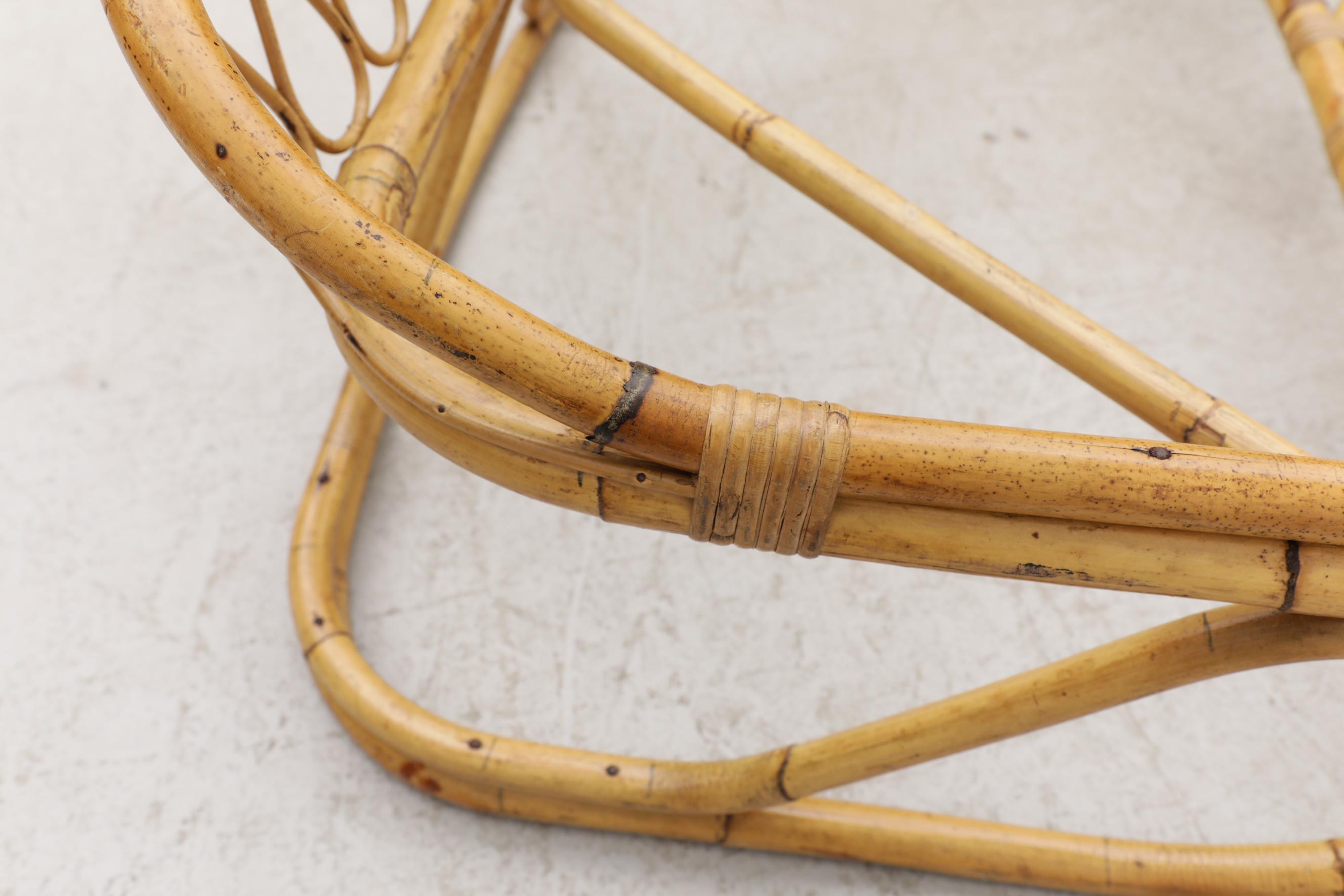 Vintage Sconosciuto Bambus Schlitten-Tagesbett-Rahmen im Angebot 12